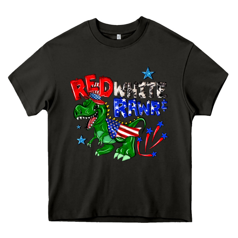 Red White Rawr Billie Wilder Heavy Core Tee by texasbilliewilder | Teevron