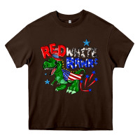 Chocolate Brown red white rawr billie wilder Heavy Core Tee - texasbilliewilder