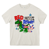Cream red white rawr billie wilder Heavy Core Tee - texasbilliewilder