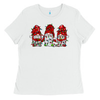 White gnome with christmas lights Ladies Tee - JahusDesignShop
