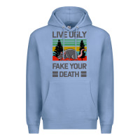 Colony Blue Lıve Ugly Fake Your Death Premium Hoodie - Bettercallsaul