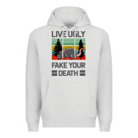 Dove Grey Lıve Ugly Fake Your Death Premium Hoodie - Bettercallsaul
