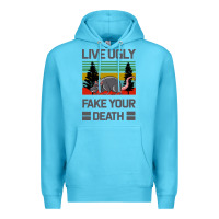 Ocean Blue Lıve Ugly Fake Your Death Premium Hoodie - Bettercallsaul