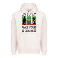 Pale Pink Lıve Ugly Fake Your Death Premium Hoodie - Bettercallsaul