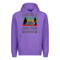 Purple Lıve Ugly Fake Your Death Premium Hoodie - Bettercallsaul