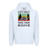 White Lıve Ugly Fake Your Death Premium Hoodie - Bettercallsaul