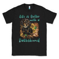 Black life is better with a dachshund Classic Tee - BarkalooDesign