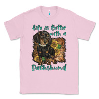 Bubblegum Pink life is better with a dachshund Classic Tee - BarkalooDesign