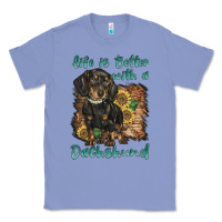 Colony Blue life is better with a dachshund Classic Tee - BarkalooDesign