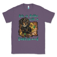 Lavender life is better with a dachshund Classic Tee - BarkalooDesign