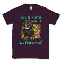 Plum life is better with a dachshund Classic Tee - BarkalooDesign