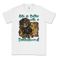 White life is better with a dachshund Classic Tee - BarkalooDesign