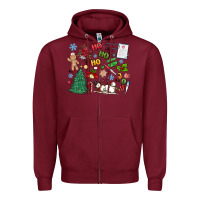 Burgundy nurse christmas Zipper Hoodie - MaliasSmallBusiness