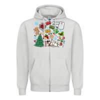 Dove Grey nurse christmas Zipper Hoodie - MaliasSmallBusiness