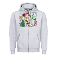 Heather Grey nurse christmas Zipper Hoodie - MaliasSmallBusiness