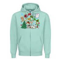 Seafoam nurse christmas Zipper Hoodie - MaliasSmallBusiness