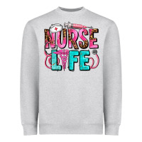 Heather Grey nurse life Heavyweight Sweatshirt - AdoDesignShop