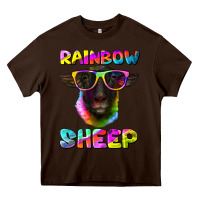 Chocolate Brown rainbow sheep suffolk sheep Heavy Core Tee - Artiststas