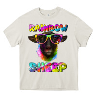 Cream rainbow sheep suffolk sheep Heavy Core Tee - Artiststas