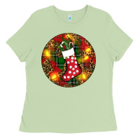Matcha Santa Stocking Christmas Ladies Tee - RanaPortraitStore