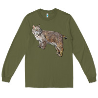 Army Green Bobcat Long Sleeve Tee - LillyAllenDesigns
