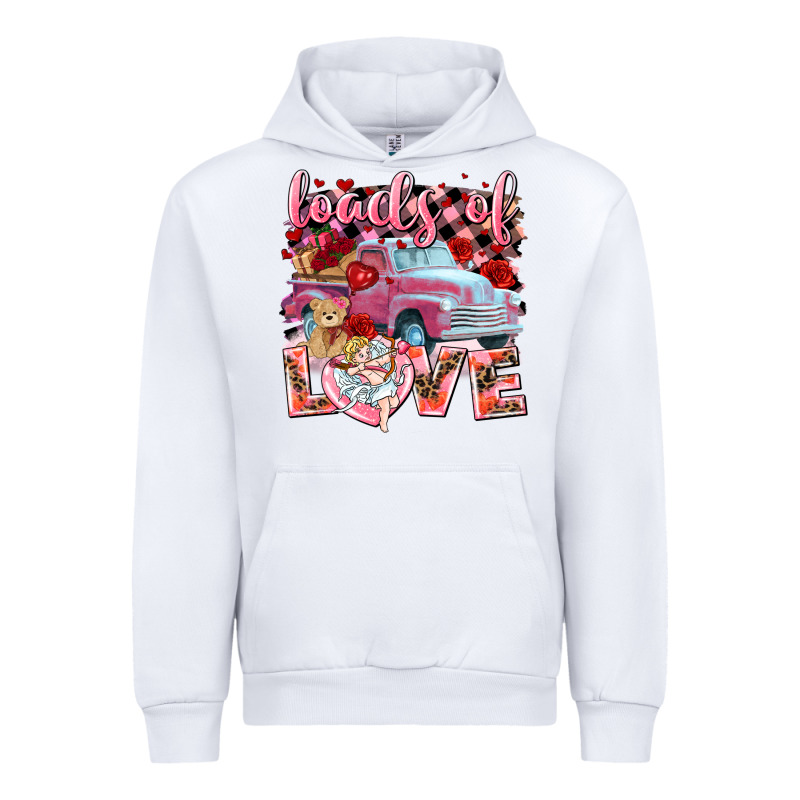 Loads Of Love Valentine's Day Truck Urban Hoodie by HowdyJamesFarm | Teevron