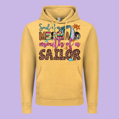 Soul Of A Mermaid Mouth Of A Sailor Vintage Hoodie Designed By Jahusdesignshop