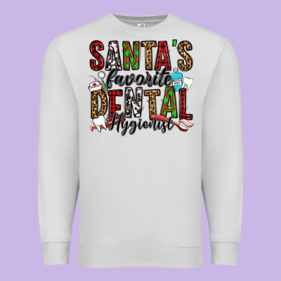 Santa's Favorite Dental Hygienist Premium Sweatshirt Designed By Jasminsmagicworld