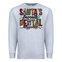 Heather Grey santa's favorite dental hygienist Premium Sweatshirt - Jasminsmagicworld