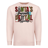 Pale Pink santa's favorite dental hygienist Premium Sweatshirt - Jasminsmagicworld