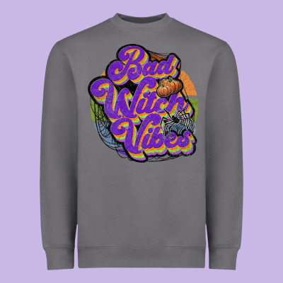 Bad Witch Vibes Heavyweight Sweatshirt Designed By Jahusdesignshop