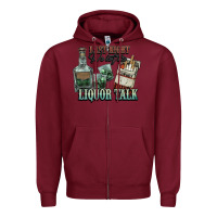 Burgundy last night we let the liquor talk cowboy western c Zipper Hoodie - NancyCooperArtShop