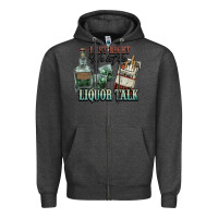 Charcoal Heather last night we let the liquor talk cowboy western c Zipper Hoodie - NancyCooperArtShop