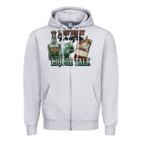 Heather Grey last night we let the liquor talk cowboy western c Zipper Hoodie - NancyCooperArtShop