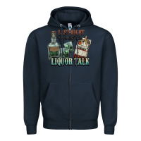 Navy last night we let the liquor talk cowboy western c Zipper Hoodie - NancyCooperArtShop