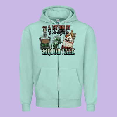 Last Night We Let The Liquor Talk Cowboy Western C Zipper Hoodie Designed By Nancycooperartshop