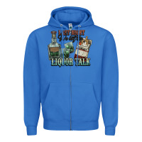 True Royal last night we let the liquor talk cowboy western c Zipper Hoodie - NancyCooperArtShop
