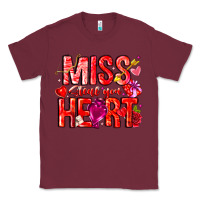 Burgundy Mis Steal Your Heart Classic Tee - CowhideDigitalArt