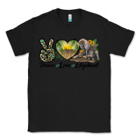 Black Peace Love Elephant Classic Tee - LillyAllenDesigns