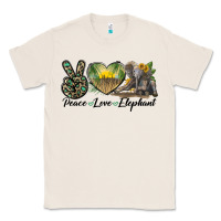 Natural Peace Love Elephant Classic Tee - LillyAllenDesigns