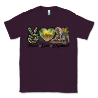 Plum Peace Love Elephant Classic Tee - LillyAllenDesigns