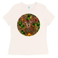 Bone Christmas Reindeer Ladies Tee - RanaPortraitStore