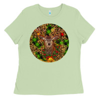 Matcha Christmas Reindeer Ladies Tee - RanaPortraitStore