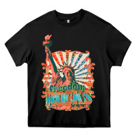 Black retro freedom rocks billie wilder Heavy Core Tee - texasbilliewilder