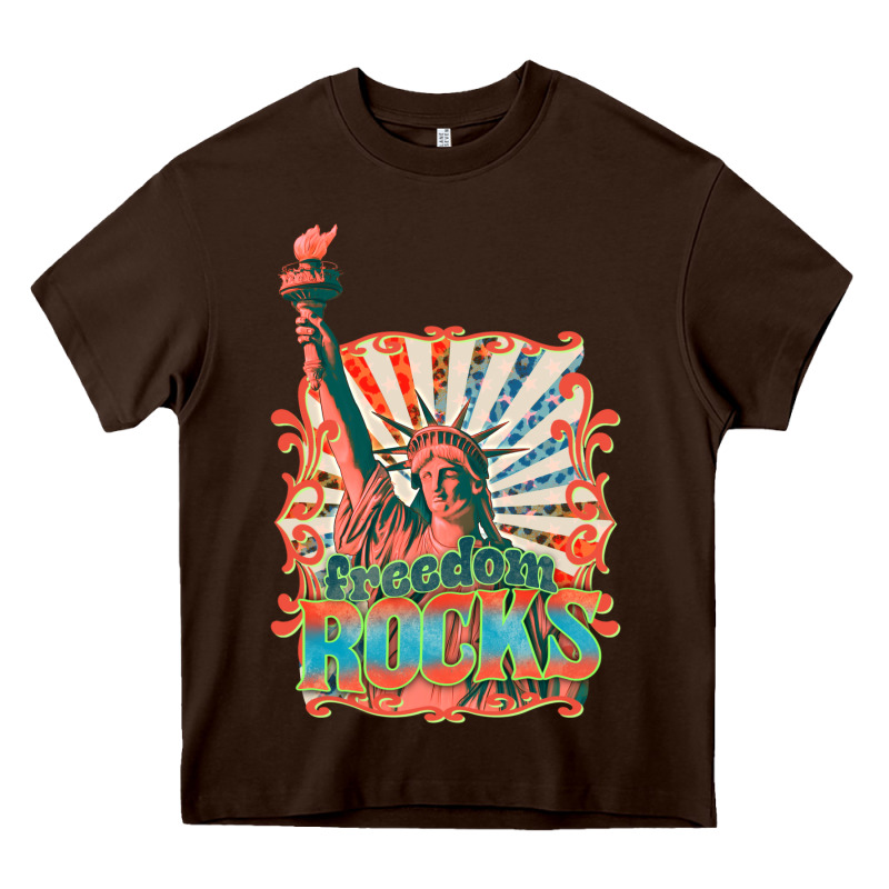 Retro Freedom Rocks Billie Wilder Heavy Core Tee by texasbilliewilder | Teevron