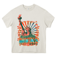Cream retro freedom rocks billie wilder Heavy Core Tee - texasbilliewilder