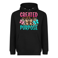 Black created with a purpose Heavyweight Hoodie - Artiststas
