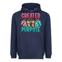 Navy created with a purpose Heavyweight Hoodie - Artiststas
