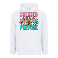White created with a purpose Heavyweight Hoodie - Artiststas