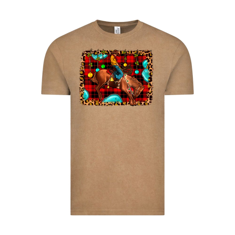 Christmas Rodeo Cowboy Vintage Tee by JahusDesignShop | Teevron